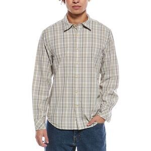 James Campbell Mens  Plaid Shirt, Tan